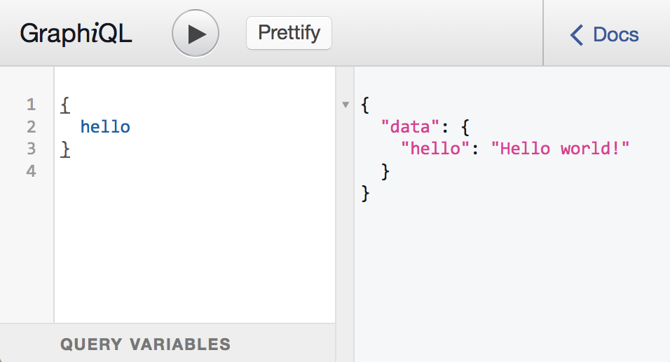 hello world graphql example